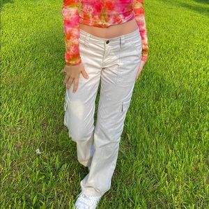 Vintage Y2K Bongo low waisted flared cargo pants